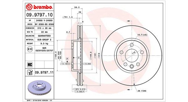 MAGNETI MARELLI Тормозной диск 360406050900